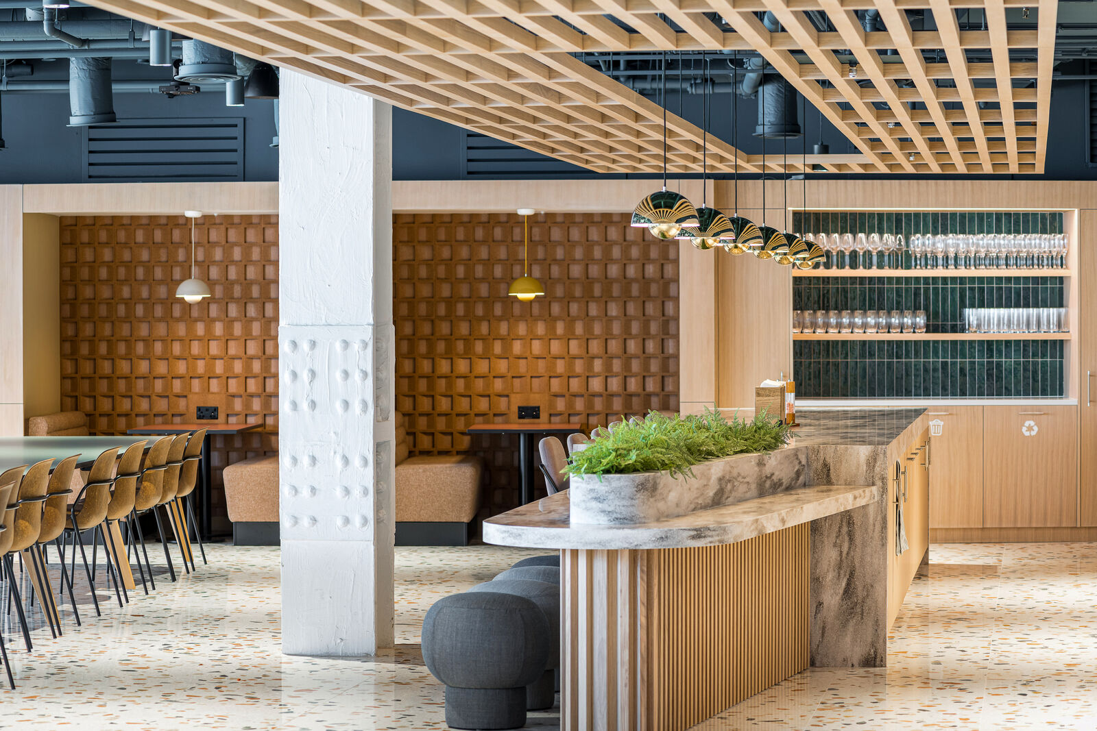 Ceiling Rafts and Exposed Services