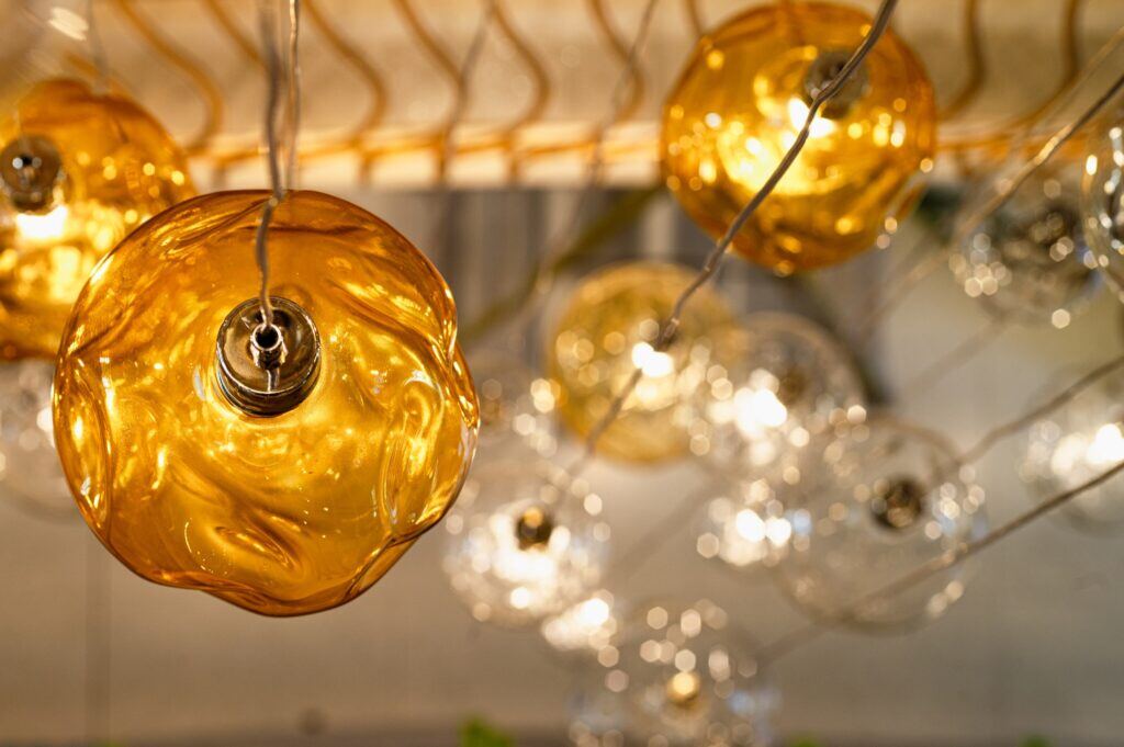 Golden Orb Chandelier