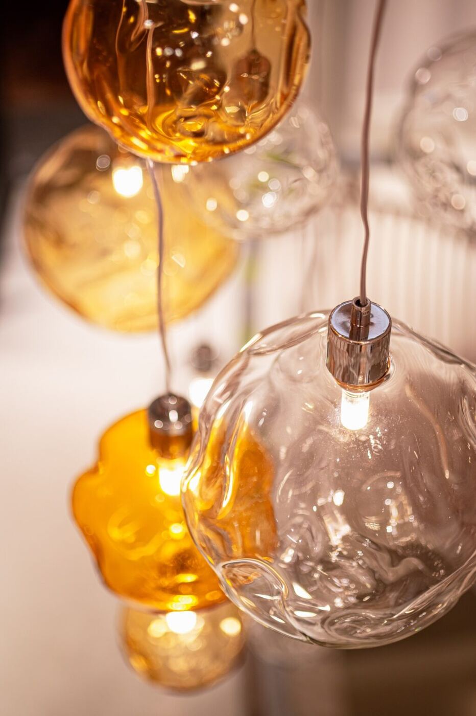 Golden Orb Chandelier