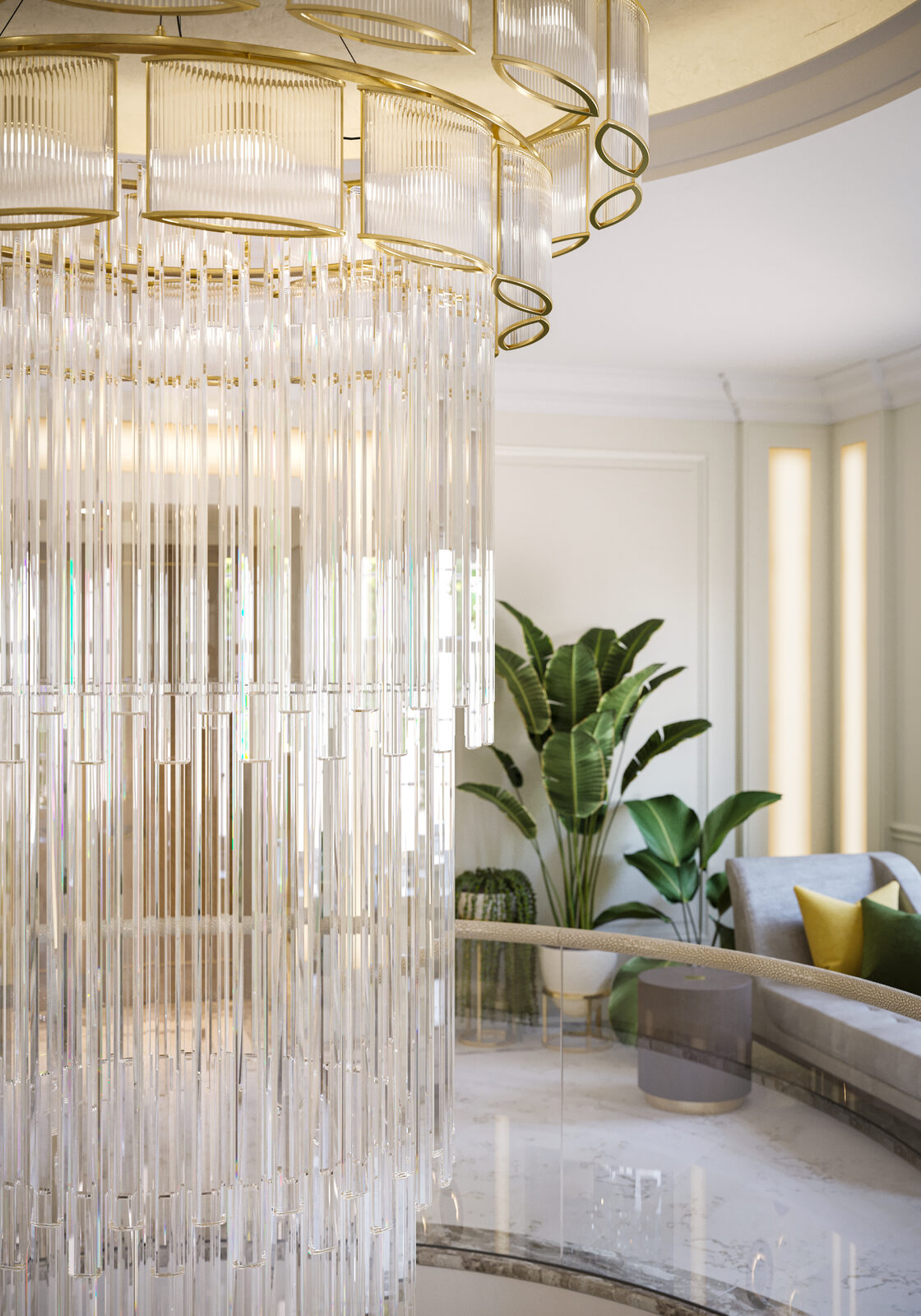 Crystal Chandelier, Oxshott Residence