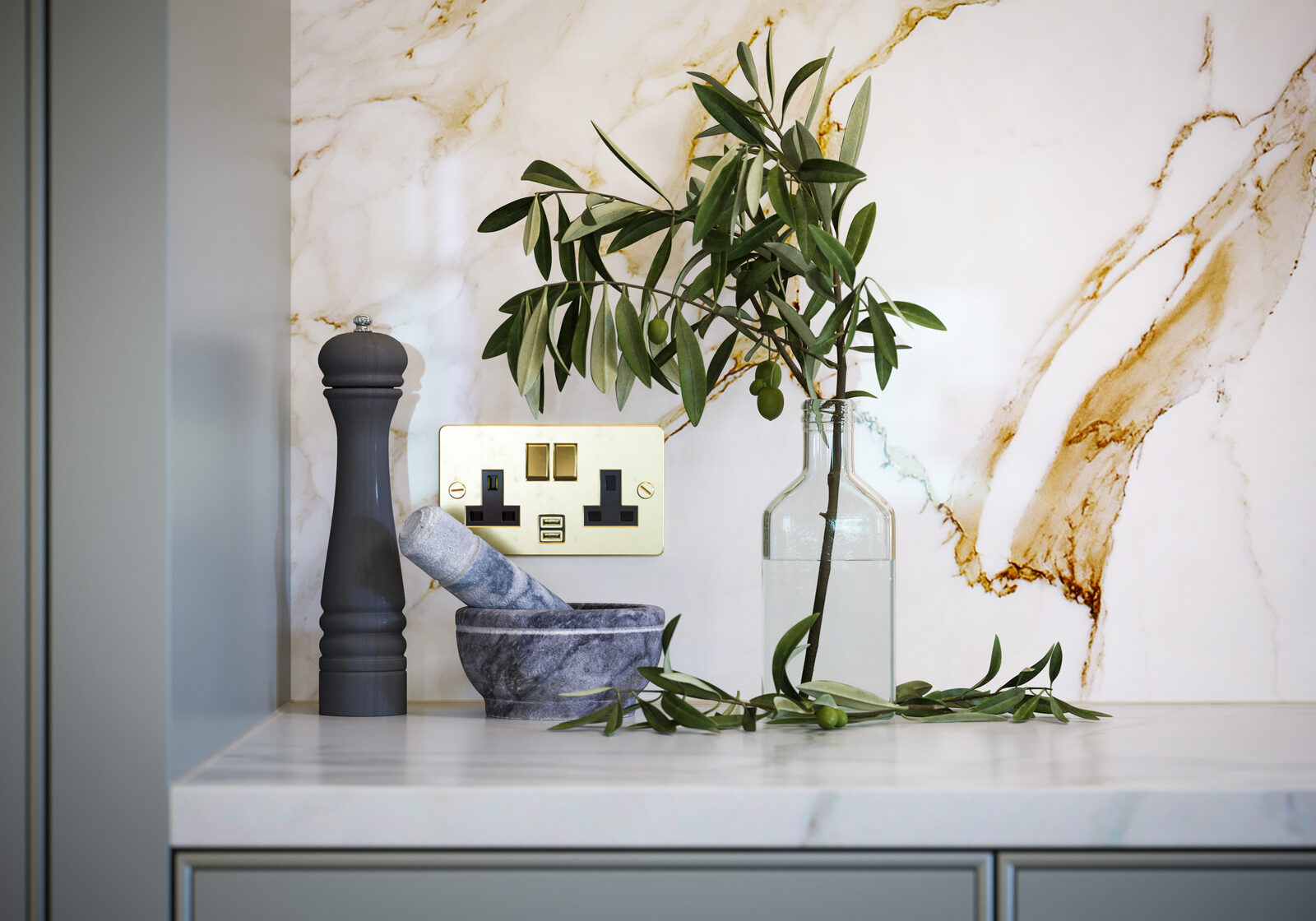 Splashback Detail, Oxshott Residence