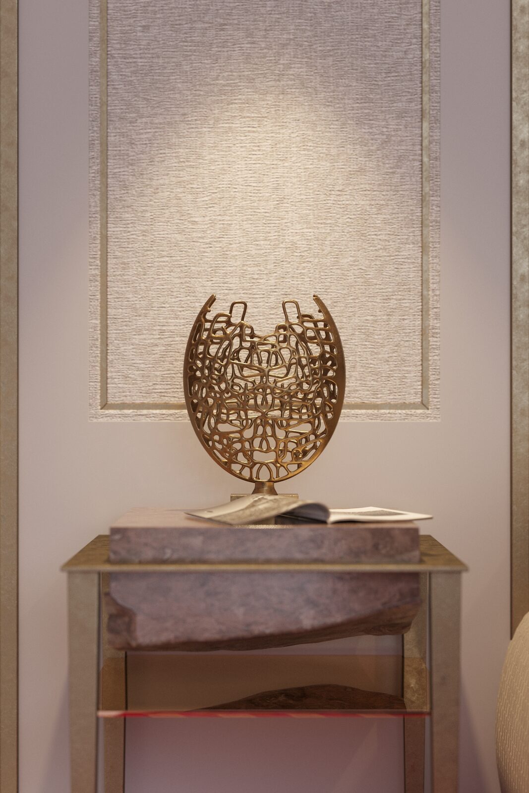 Sculpture and Console Detail, Private Residence, Surrey