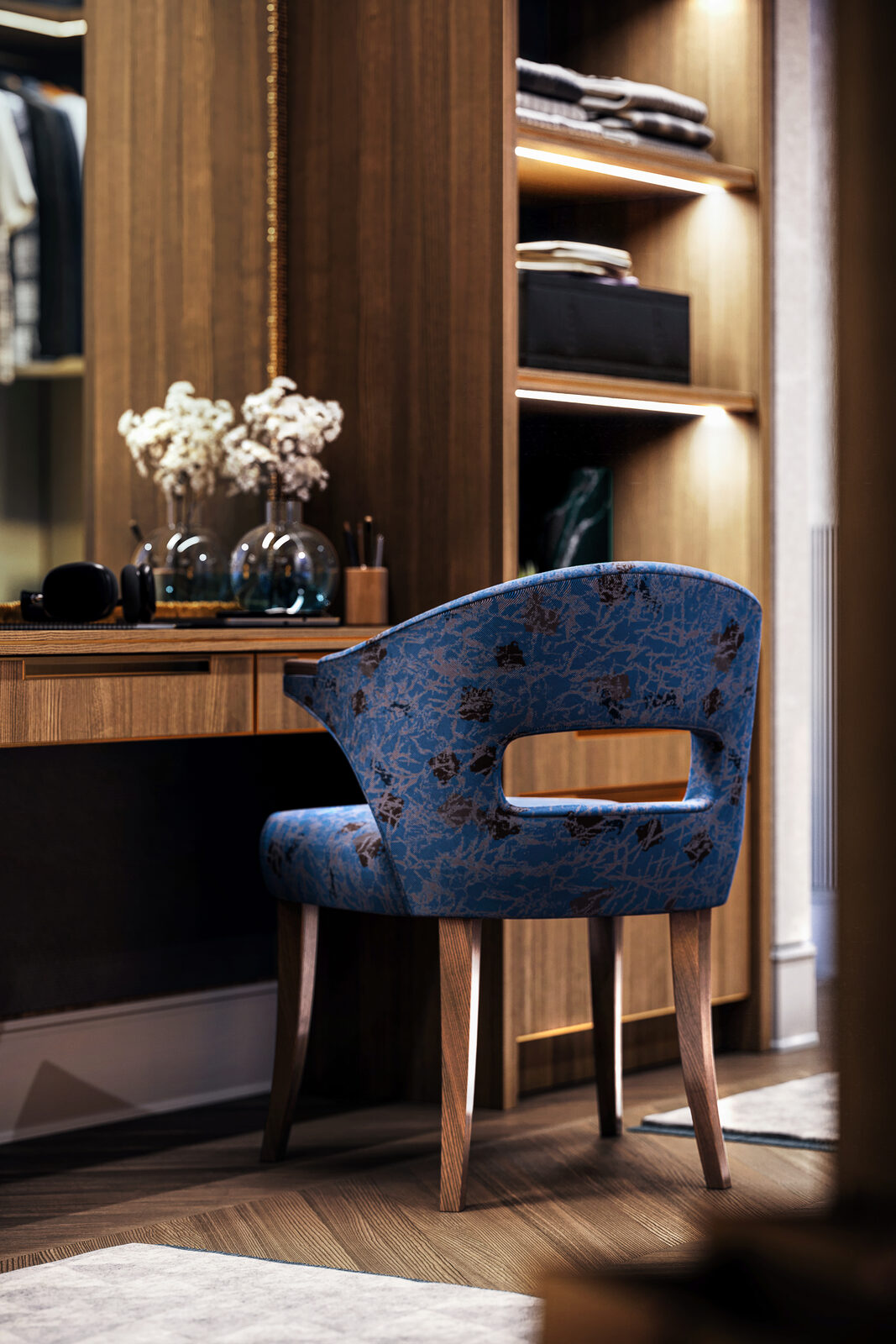 Dressing Chair Detail, Esher Residence