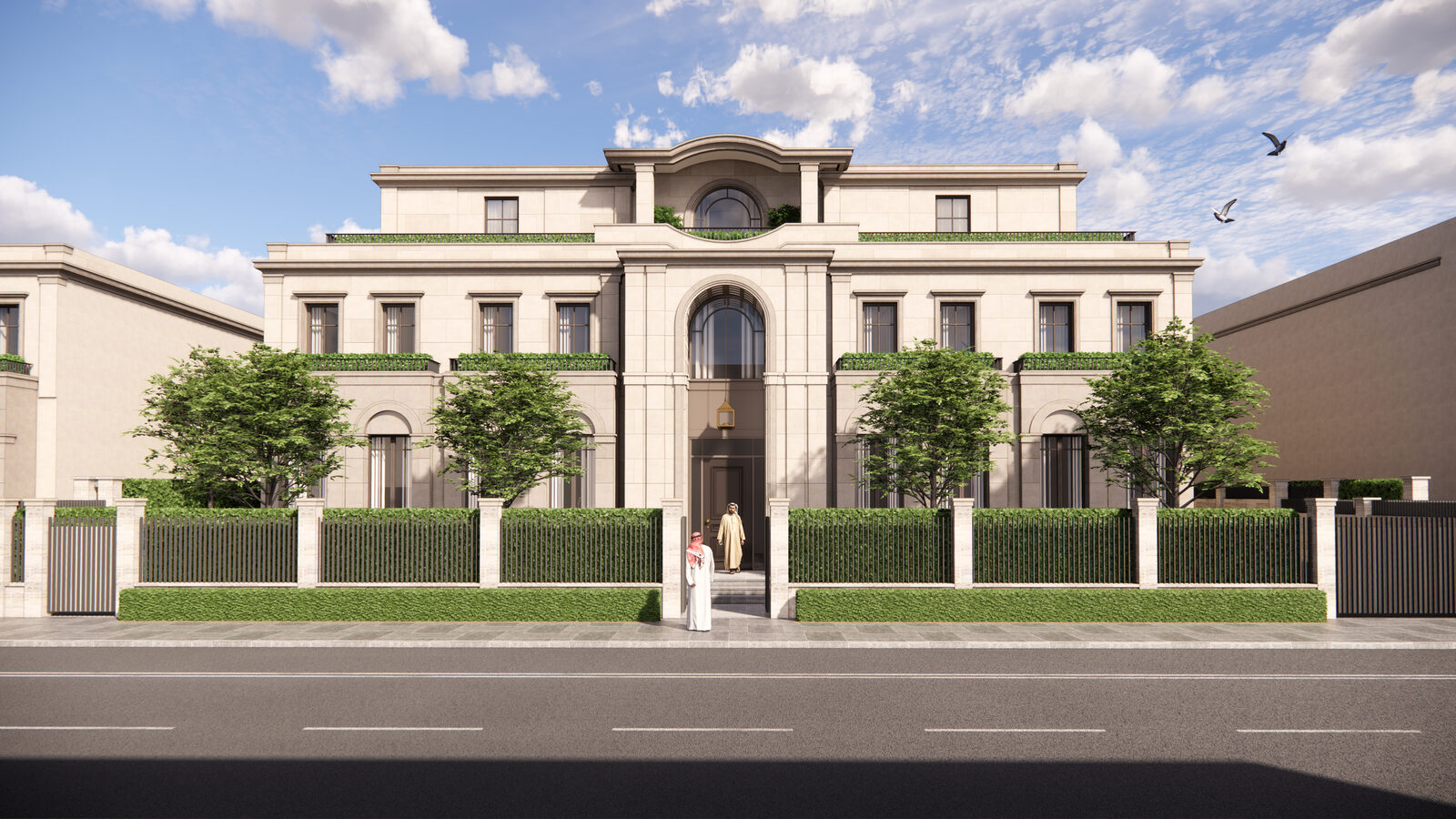 The Entrance Front, Nad Al Sheba Villa
