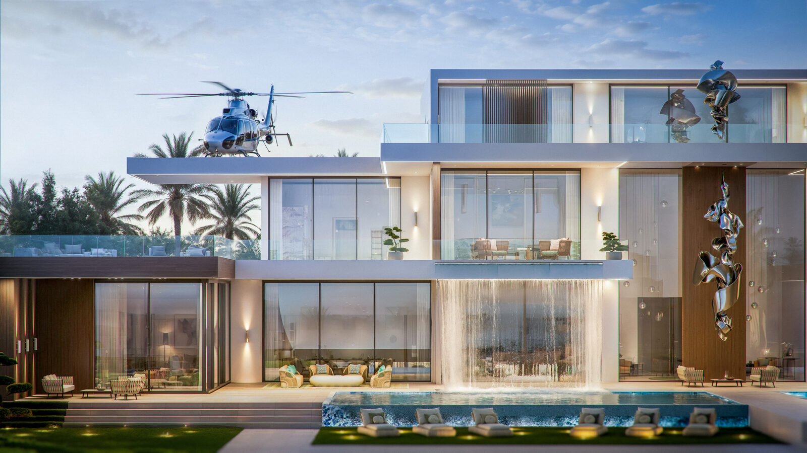 Garden Elevation, No 1 Abu Dhabi