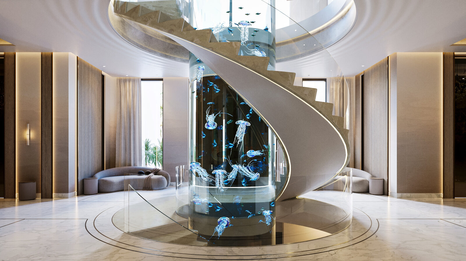 The Aquarium Staircase, No 1 Abu Dhabi
