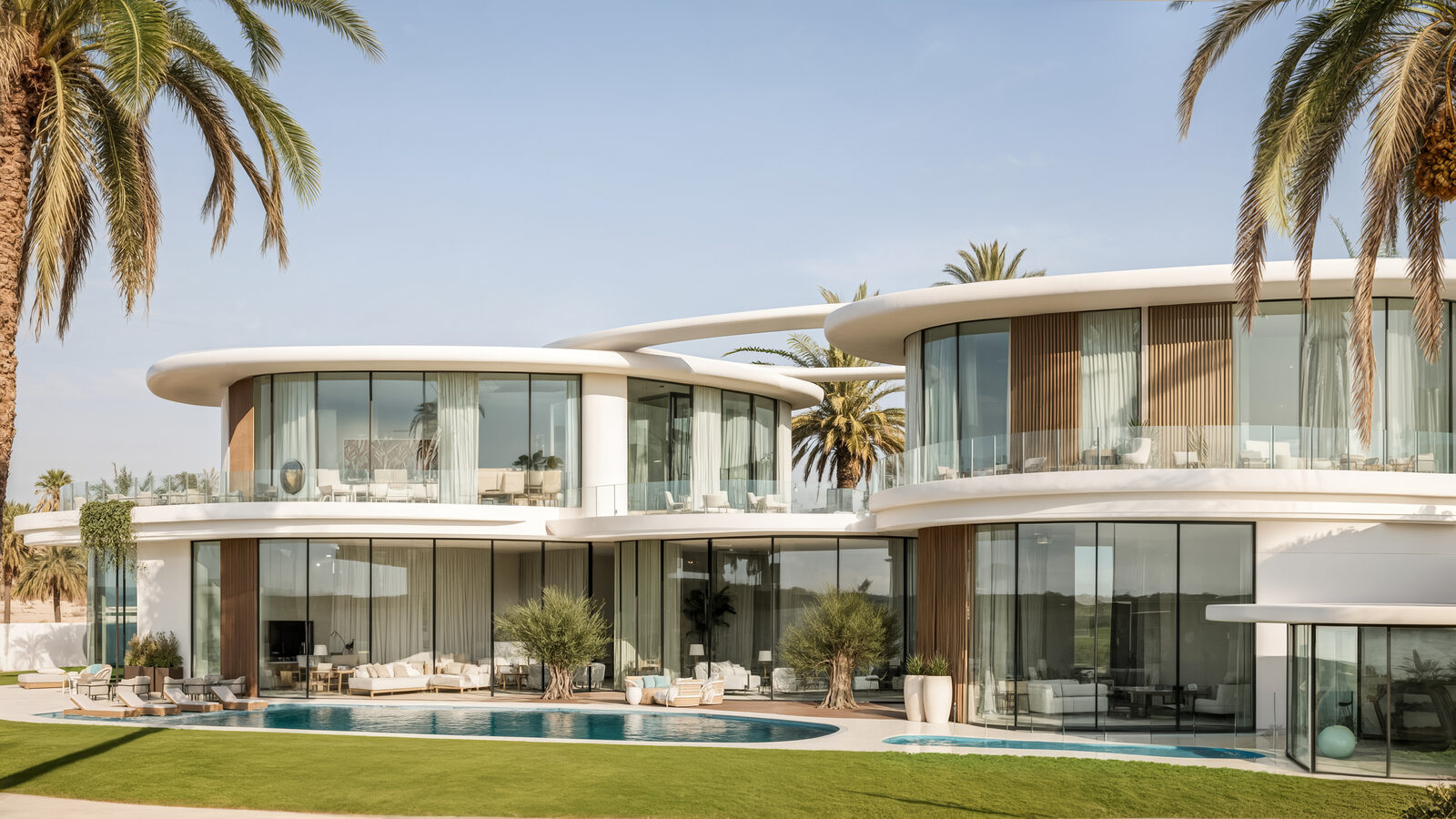 Pool and Planting, Tessara Abu Dhabi